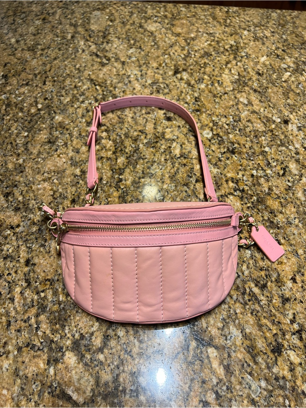 Coach Pink Quilted Bag